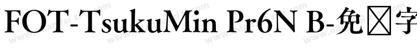 FOT-TsukuMin Pr6N B字体转换